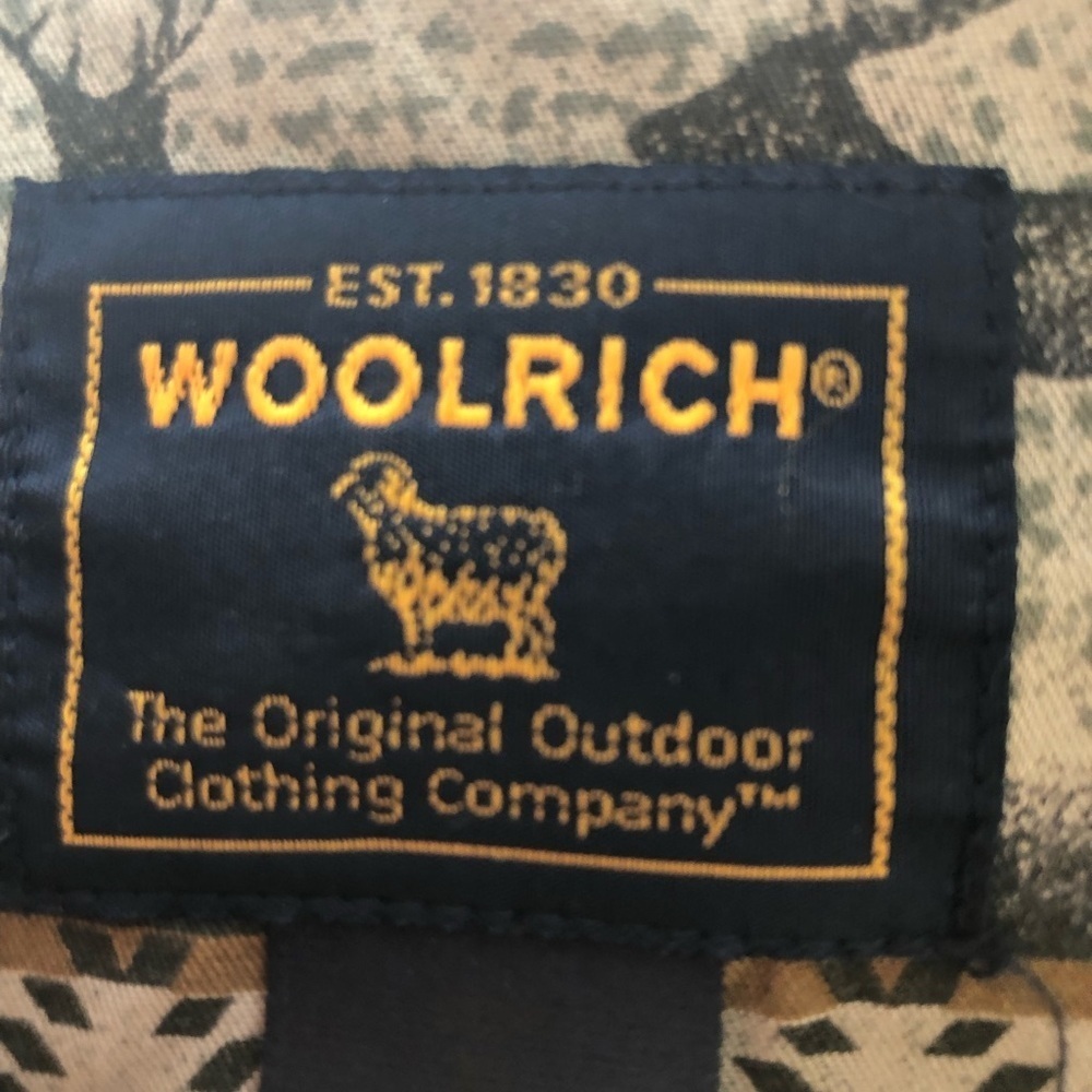 Woolrich Shirt Mens XL Olive Deer Aztec All Over Print Southwest Button Down - Picture 5 of 9